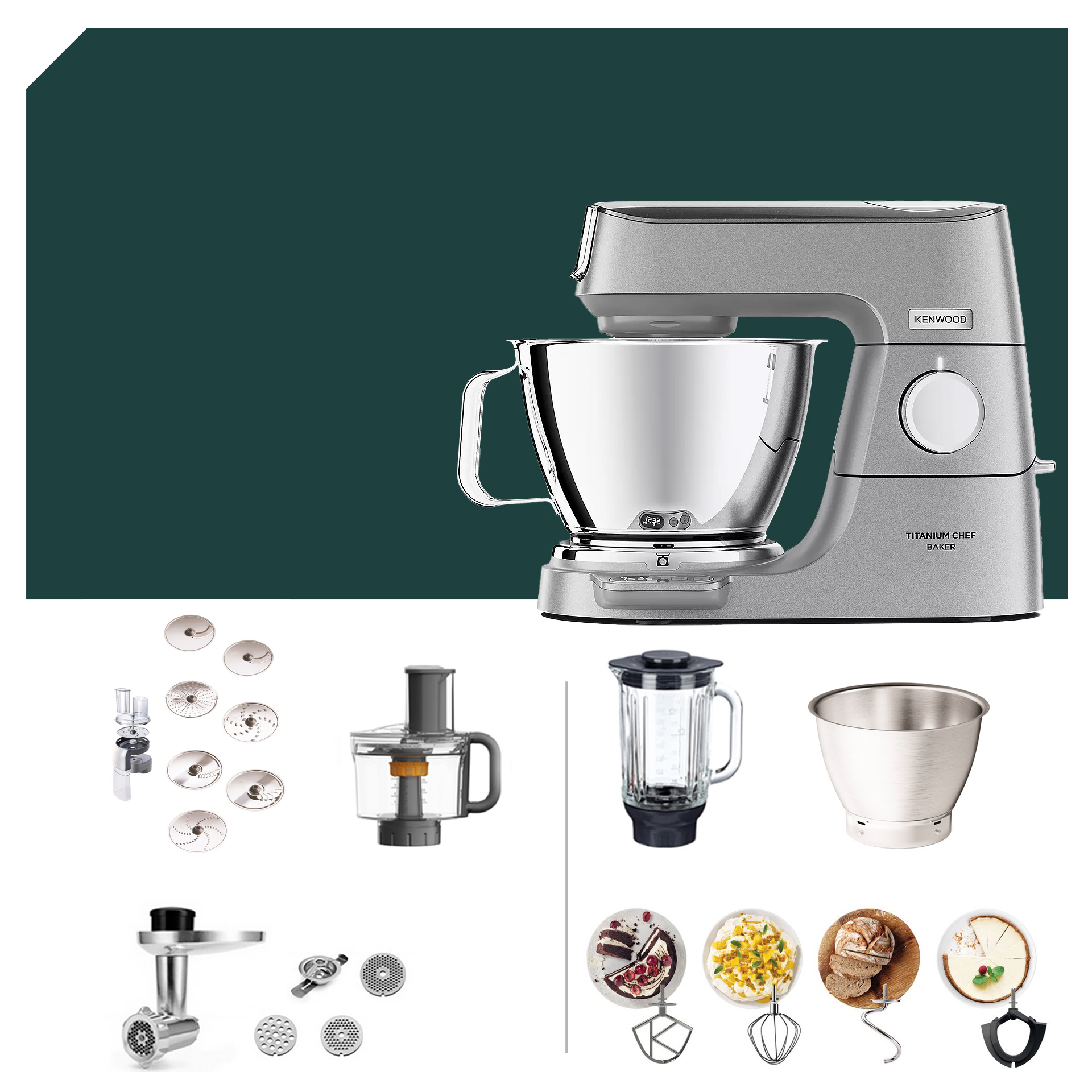 Mega Paket Kenwood Titanium Chef Baker KVC 85