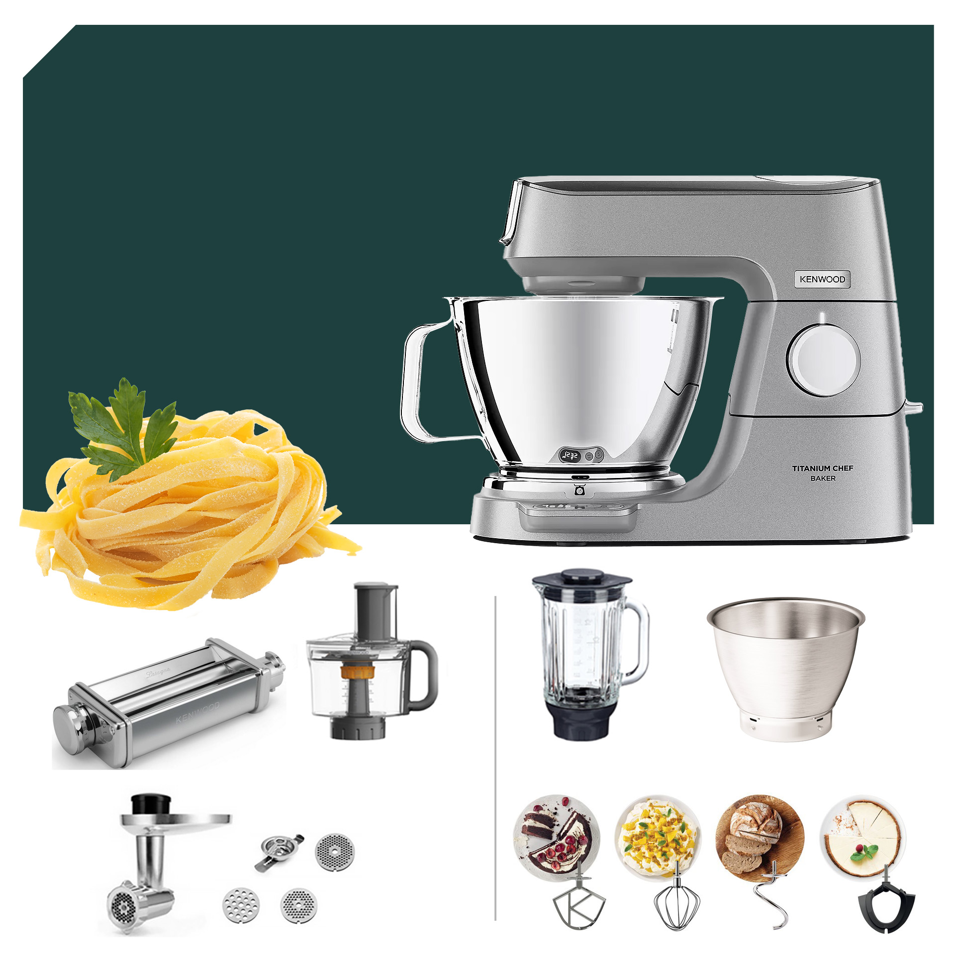 Pasta Paket Kenwood Titanium Chef Baker KVC 85