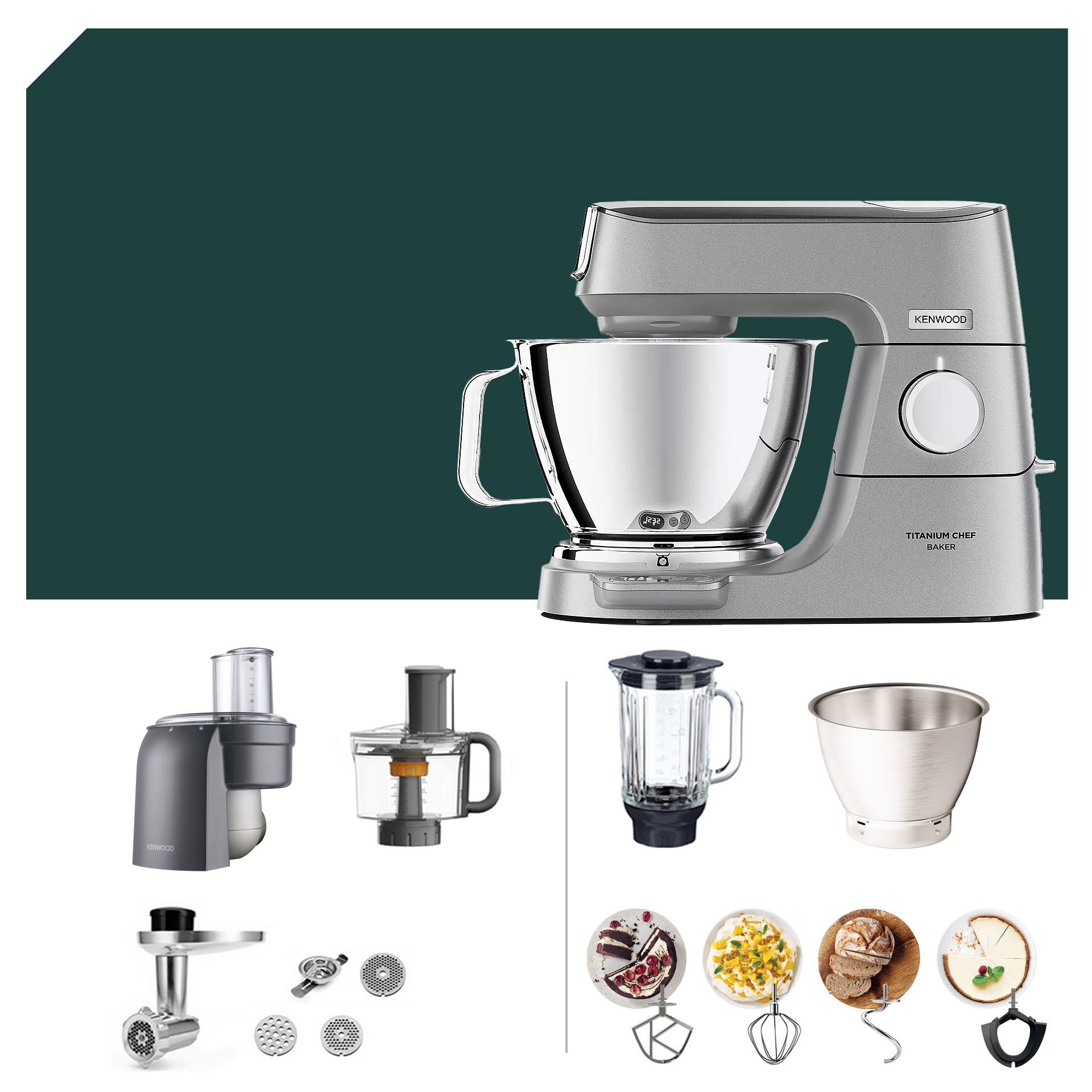 Slow Juicer Paket Kenwood Titanium Chef Baker KVC 85