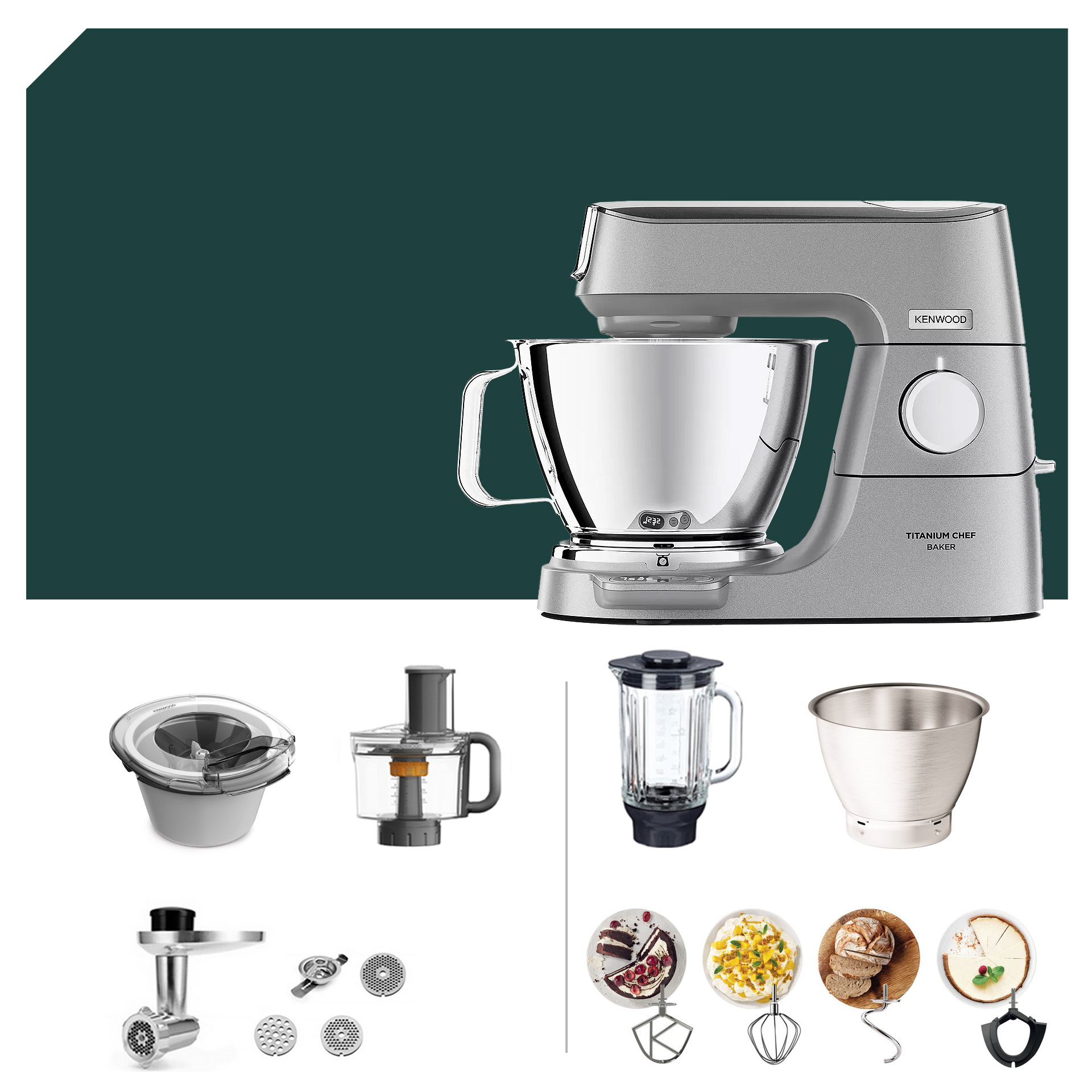 Sommer Paket Kenwood Titanium Chef Baker KVC 85