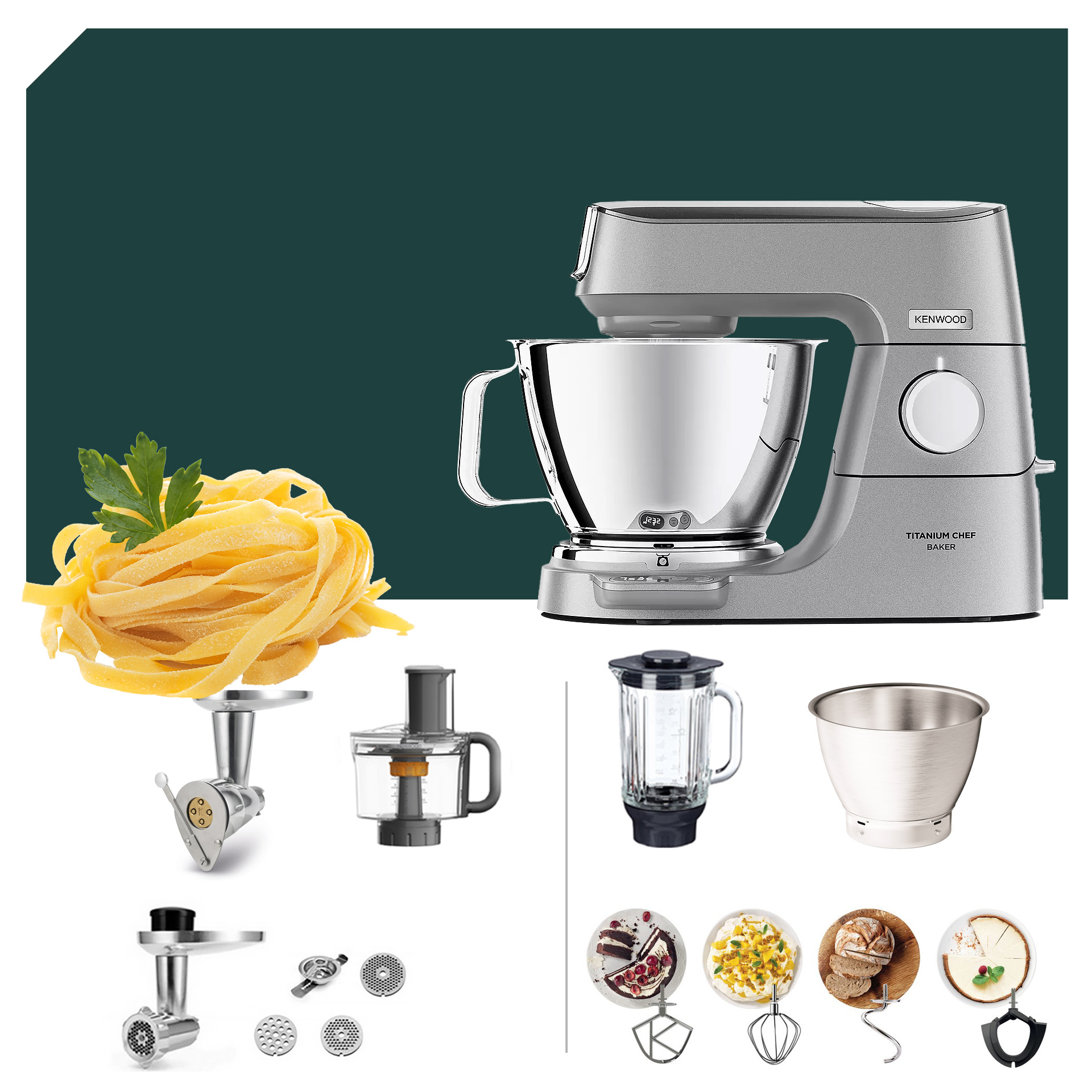 Italia Paket Kenwood Titanium Chef Baker KVC 85