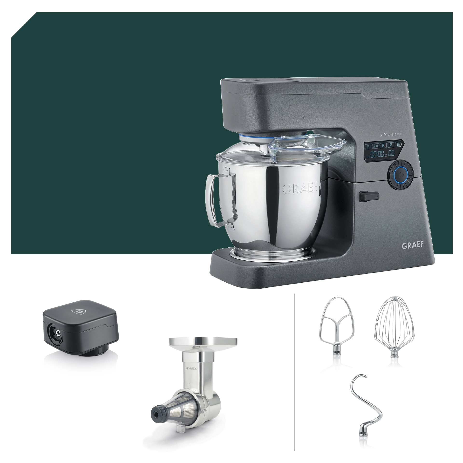 Marmeladen Paket Graef Anthrazit MYestro Küchenmaschine KM 7016