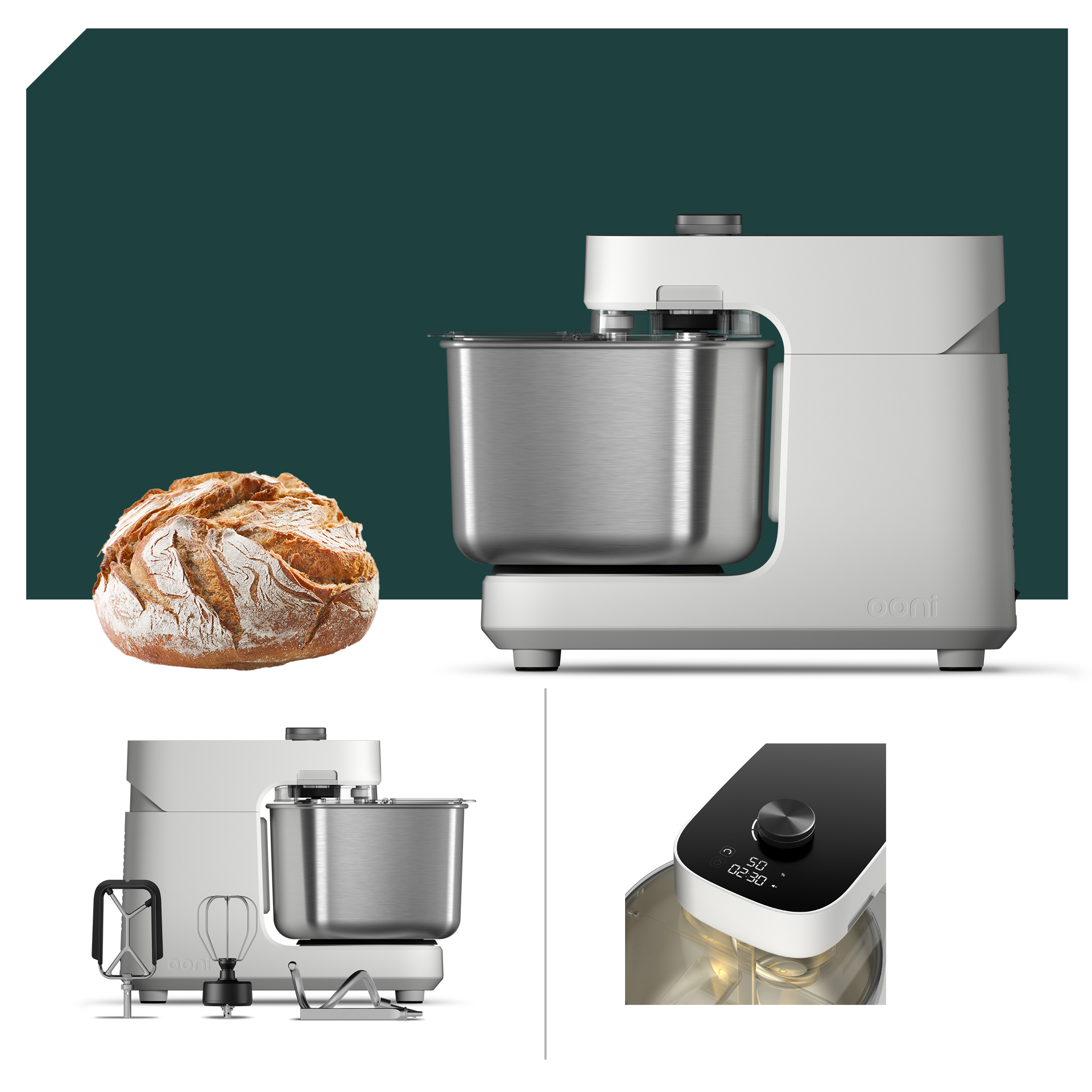 Starter Set Ooni Halo Pro Küchenmaschine Polar Weiß UU-P31600
