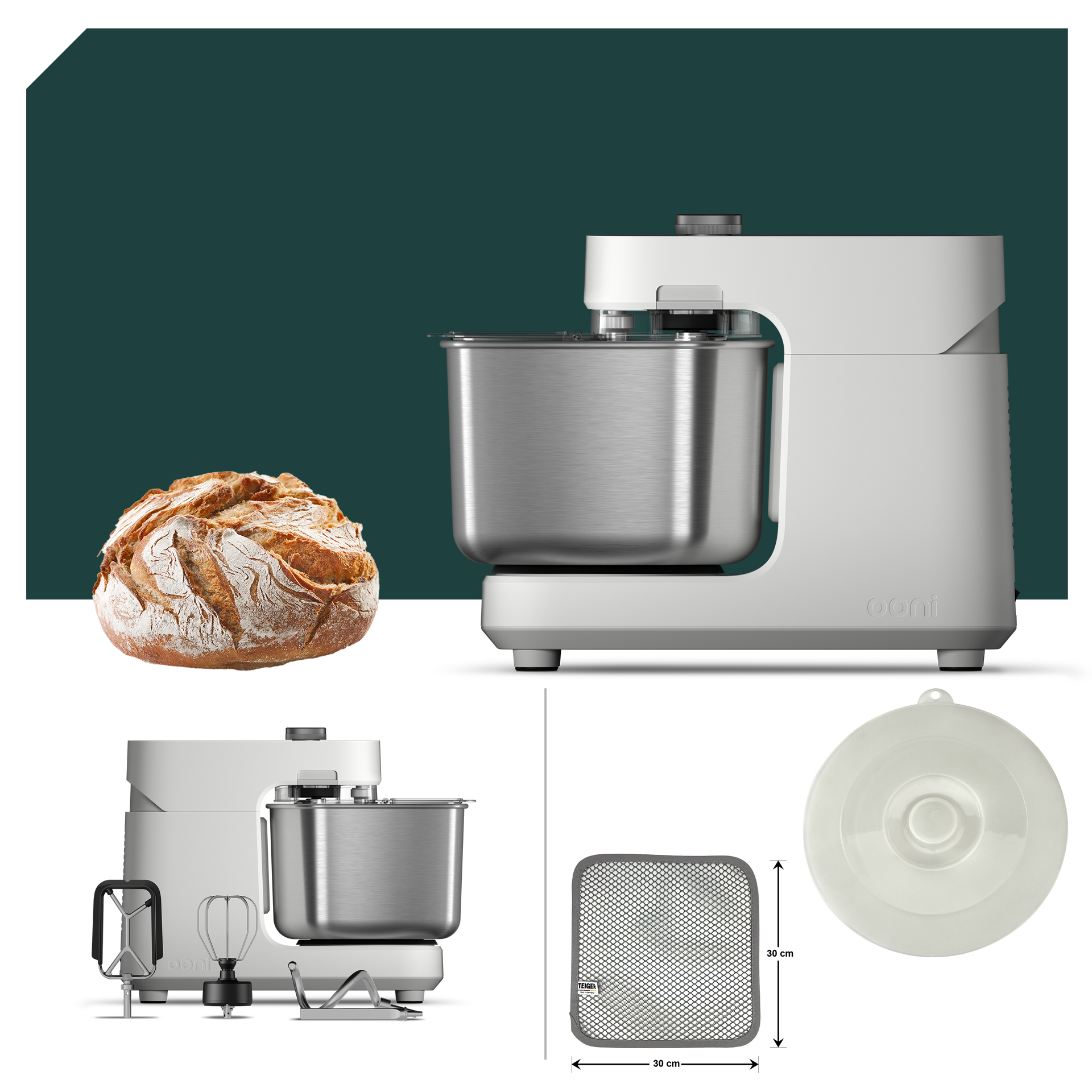 Profi Paket Ooni Halo Pro Küchenmaschine Polar Weiß UU-P31600 