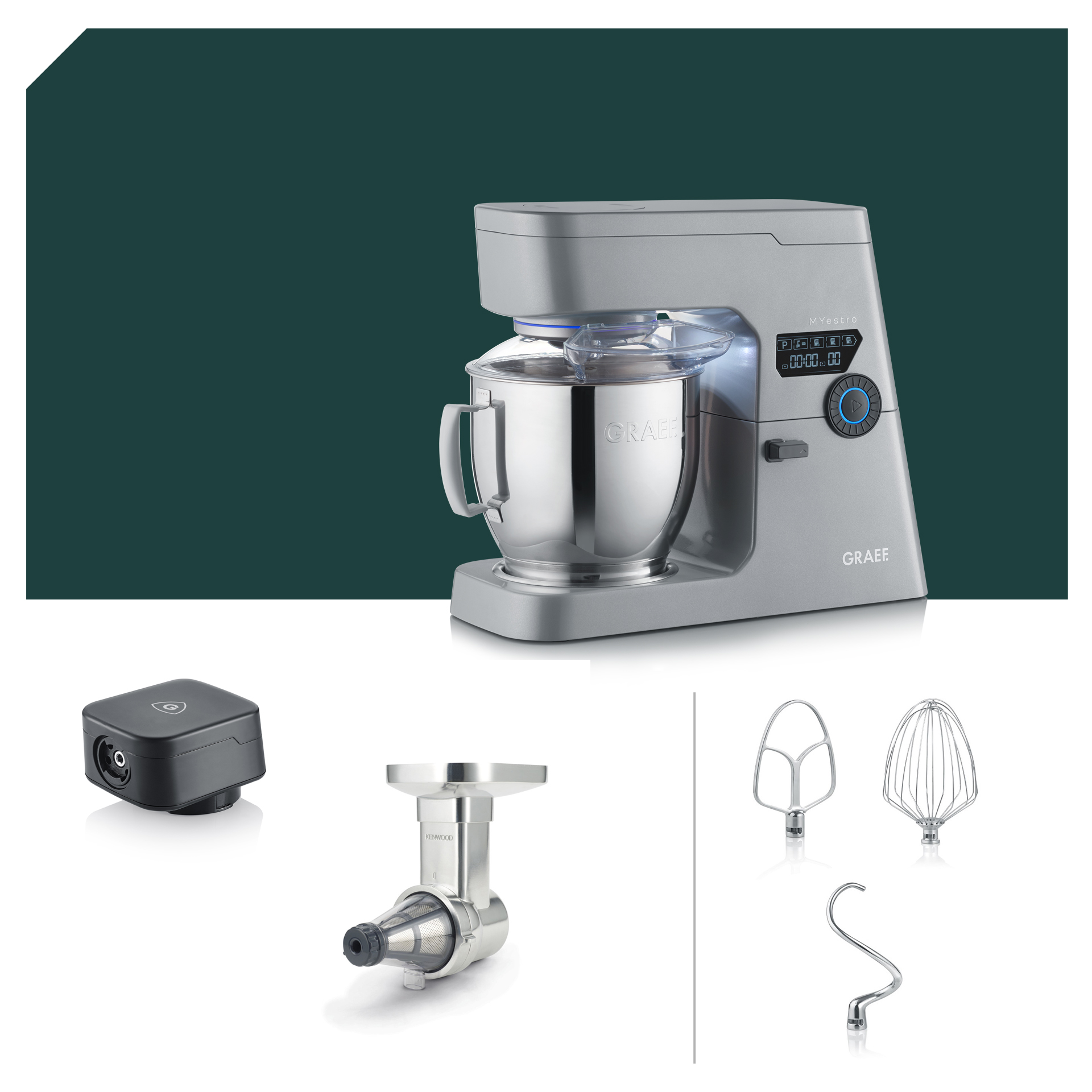 Marmeladen Paket Graef MYestro Light Grey Küchenmaschine KM 7010EU