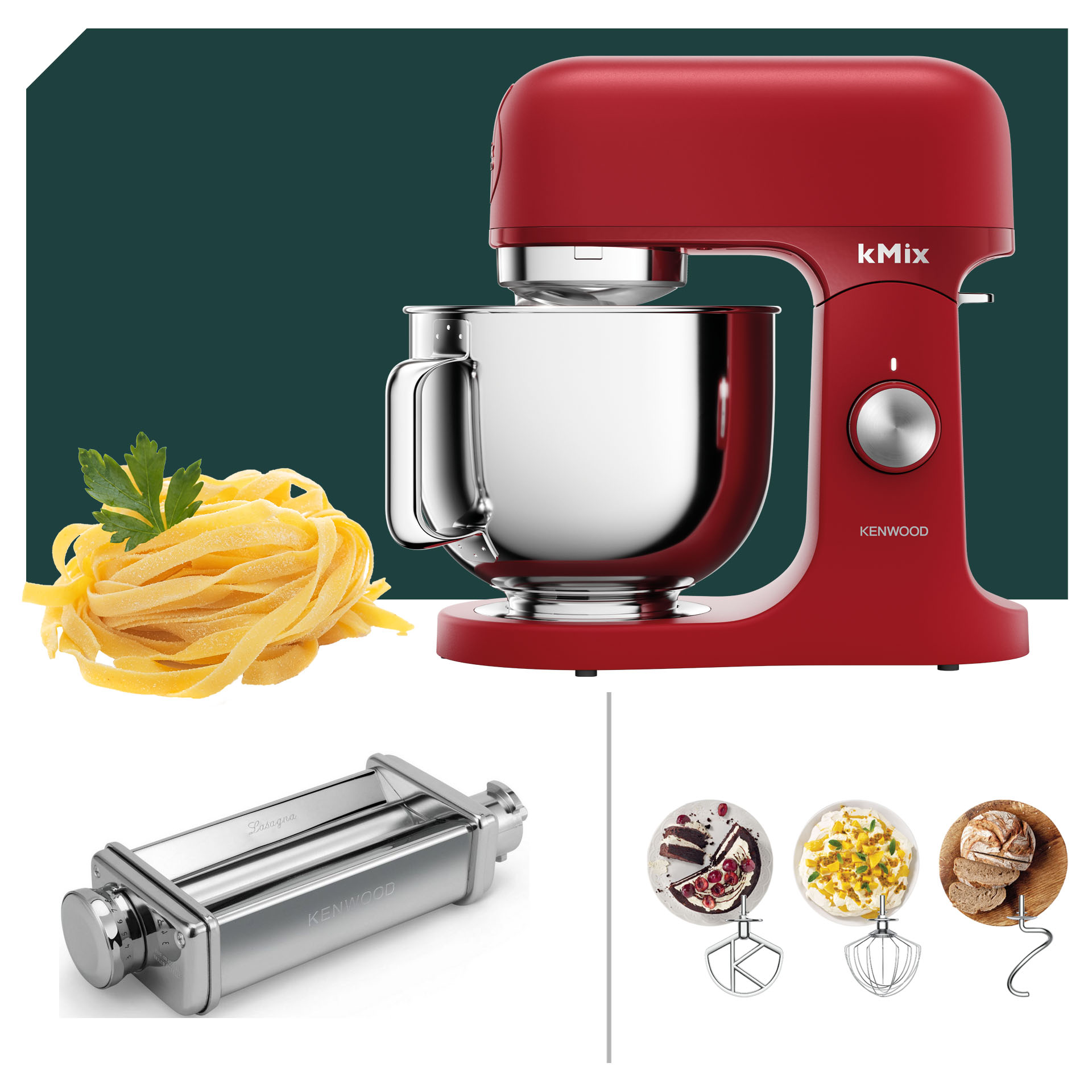 Nudel Paket Kenwood kMix Küchenmaschine Red KMX751ARD