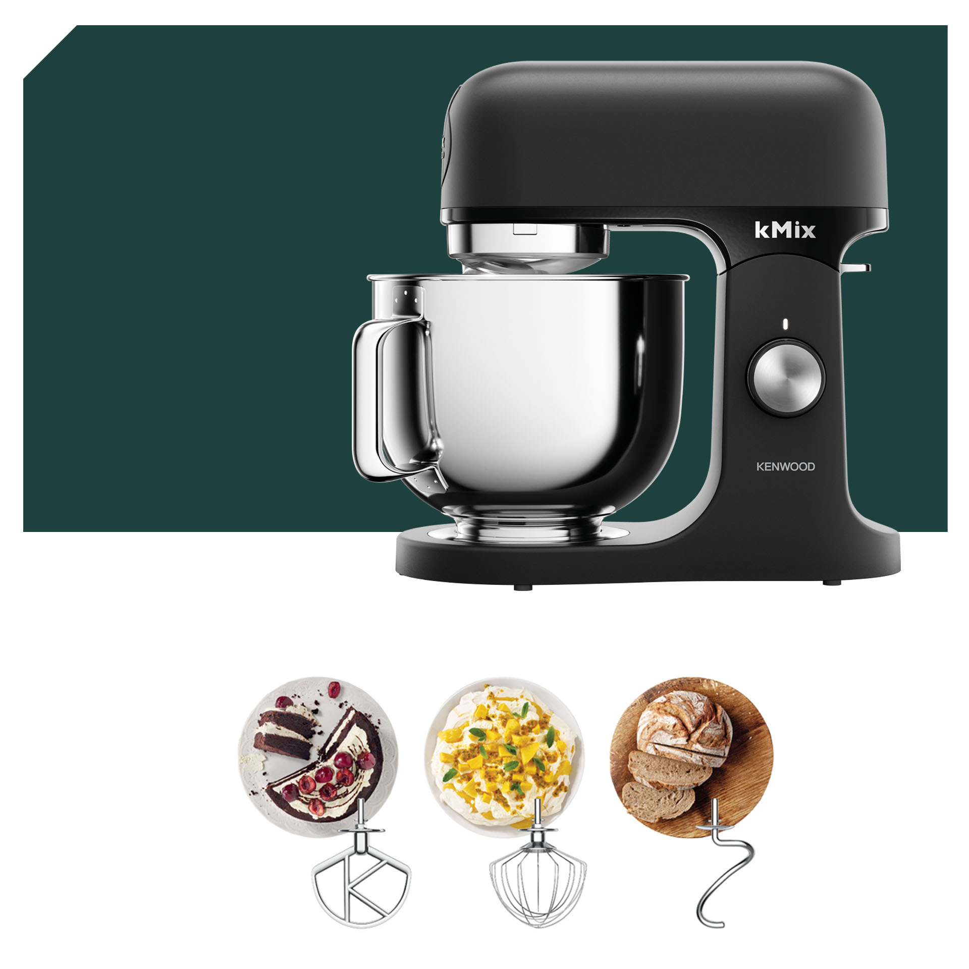 Starter Paket Kenwood kMix Küchenmaschine Black KMX751ABK