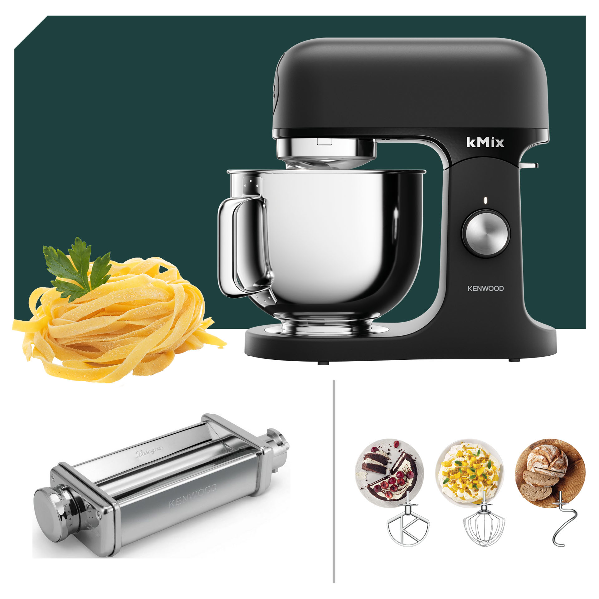 Nudel Paket Kenwood kMix Küchenmaschine Black KMX751ABK