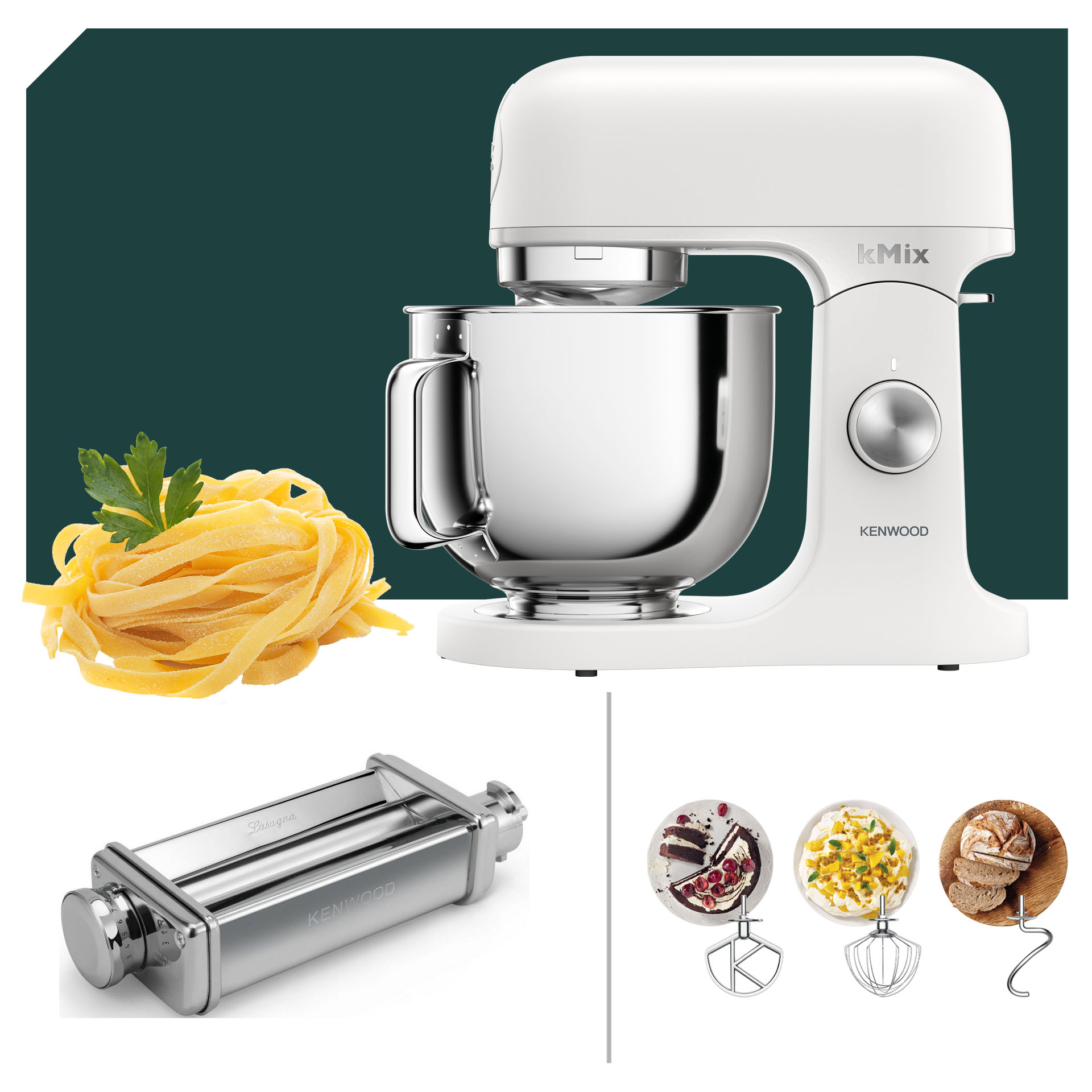 Nudel Paket Kenwood kMix Küchenmaschine White KMX751AWH