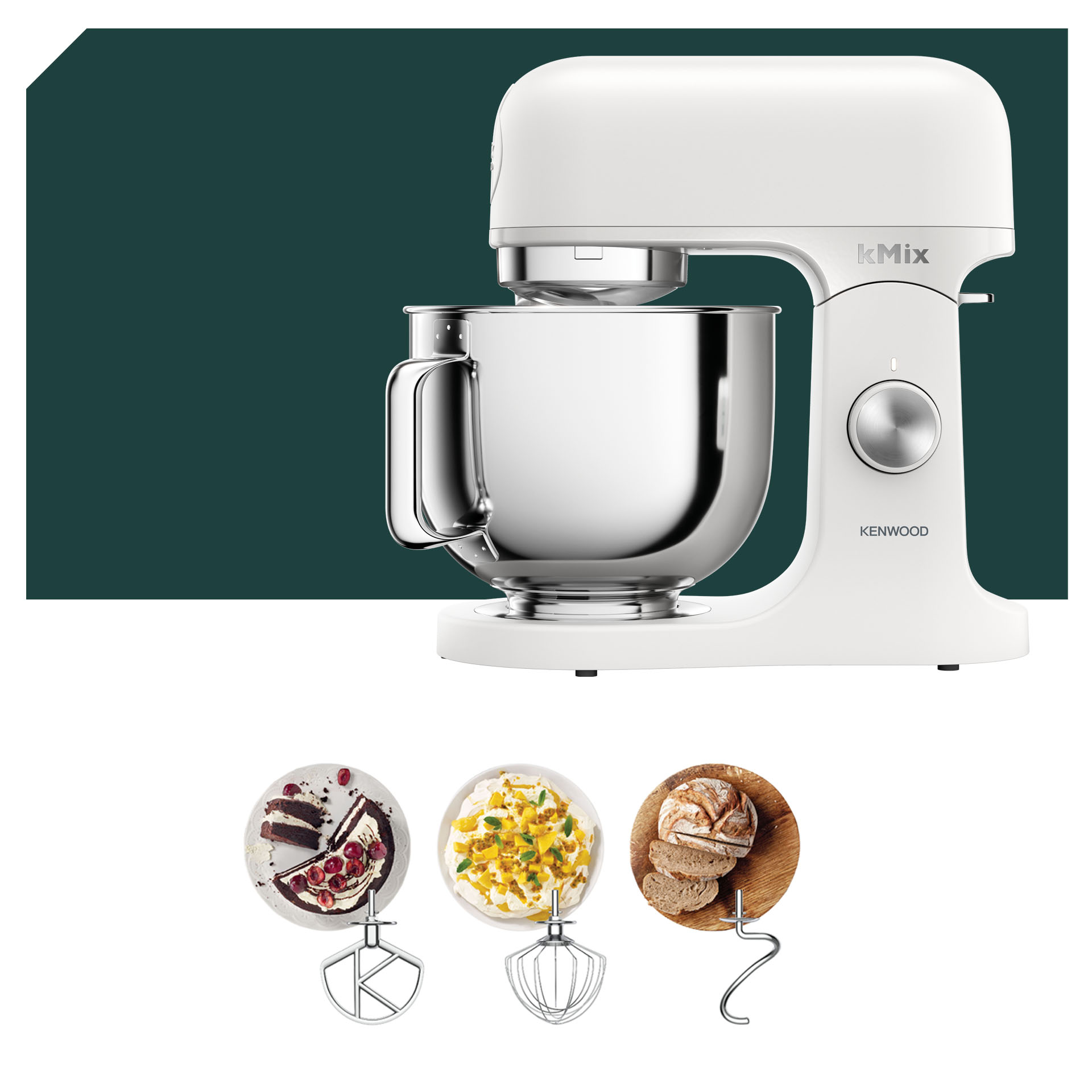 Starter Paket Kenwood kMix Küchenmaschine White KMX751AWH